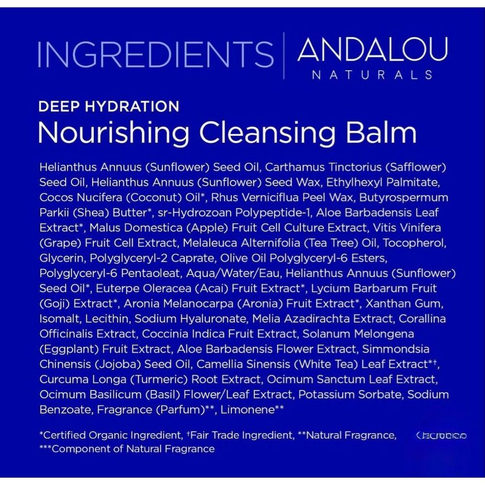 ANDALOU NATURALS - NWT & Sealed - Deep Hydration Nourishing Cleansing Balm 3 oz. - Picture 6 of 16